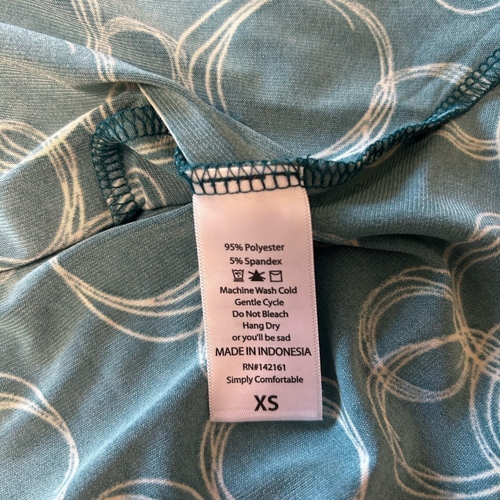 LuLaRoe Green A-line Skirt with Circle Print, Size XS - Picture 4 of 7